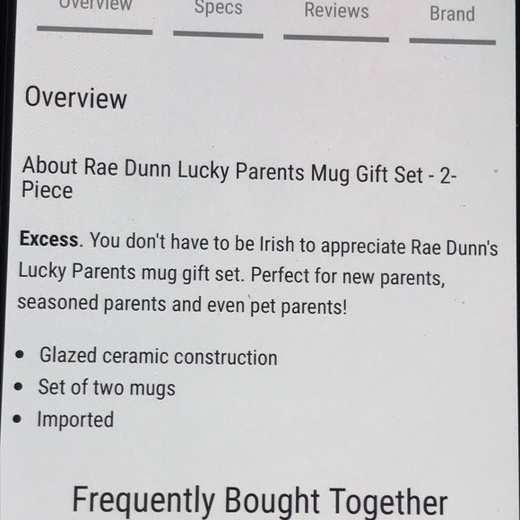 NEW Rae Dunn Lucky Parents Mug set LUCKY MOM & LUCKY DAD  NEW BNIB - Picture 3 of 4